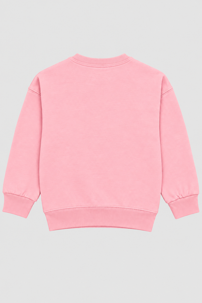 Girl pink flower sweatshirt