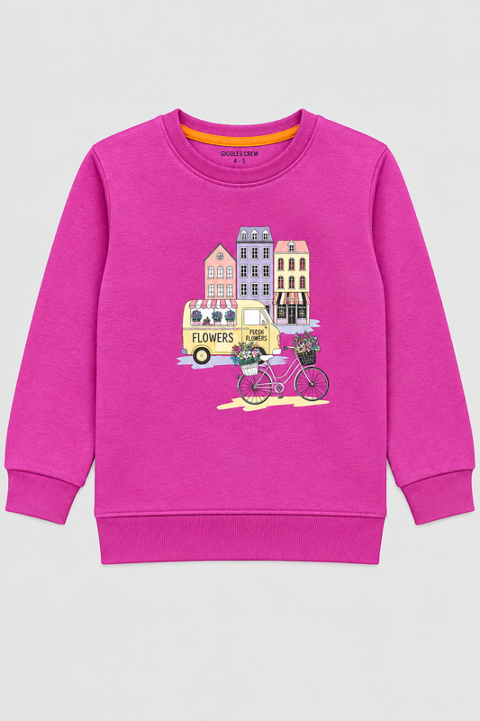Girls Flower Street Sweatshirt