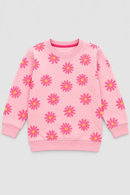 Girl pink rotary sweatshirt