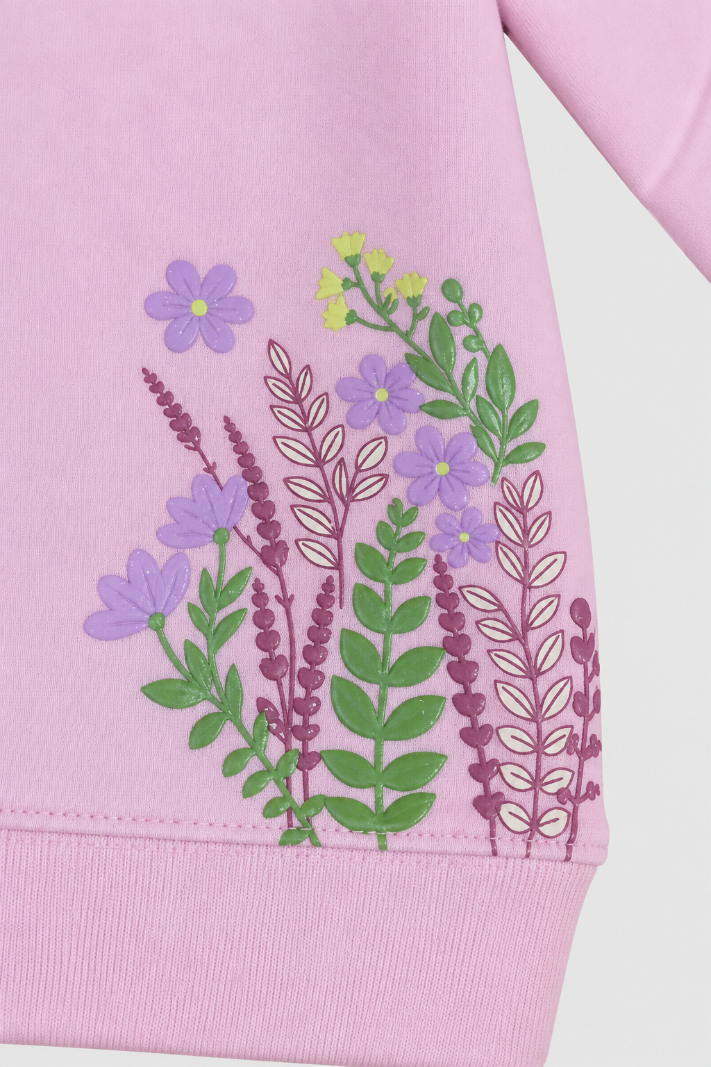 Girls pink fleece sweatshirt