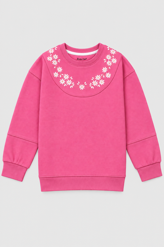 Girl floral sweatshirt