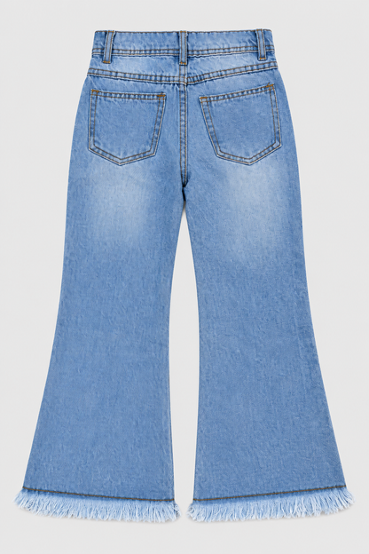 Girls embroidered denim pant 02