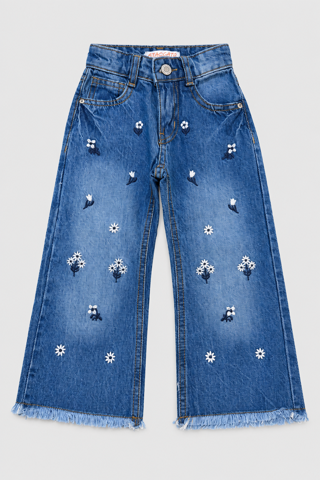 Girls embroidered denim pant 06