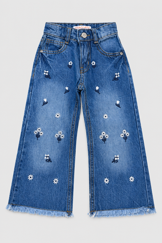 Girls embroidered denim pant 06