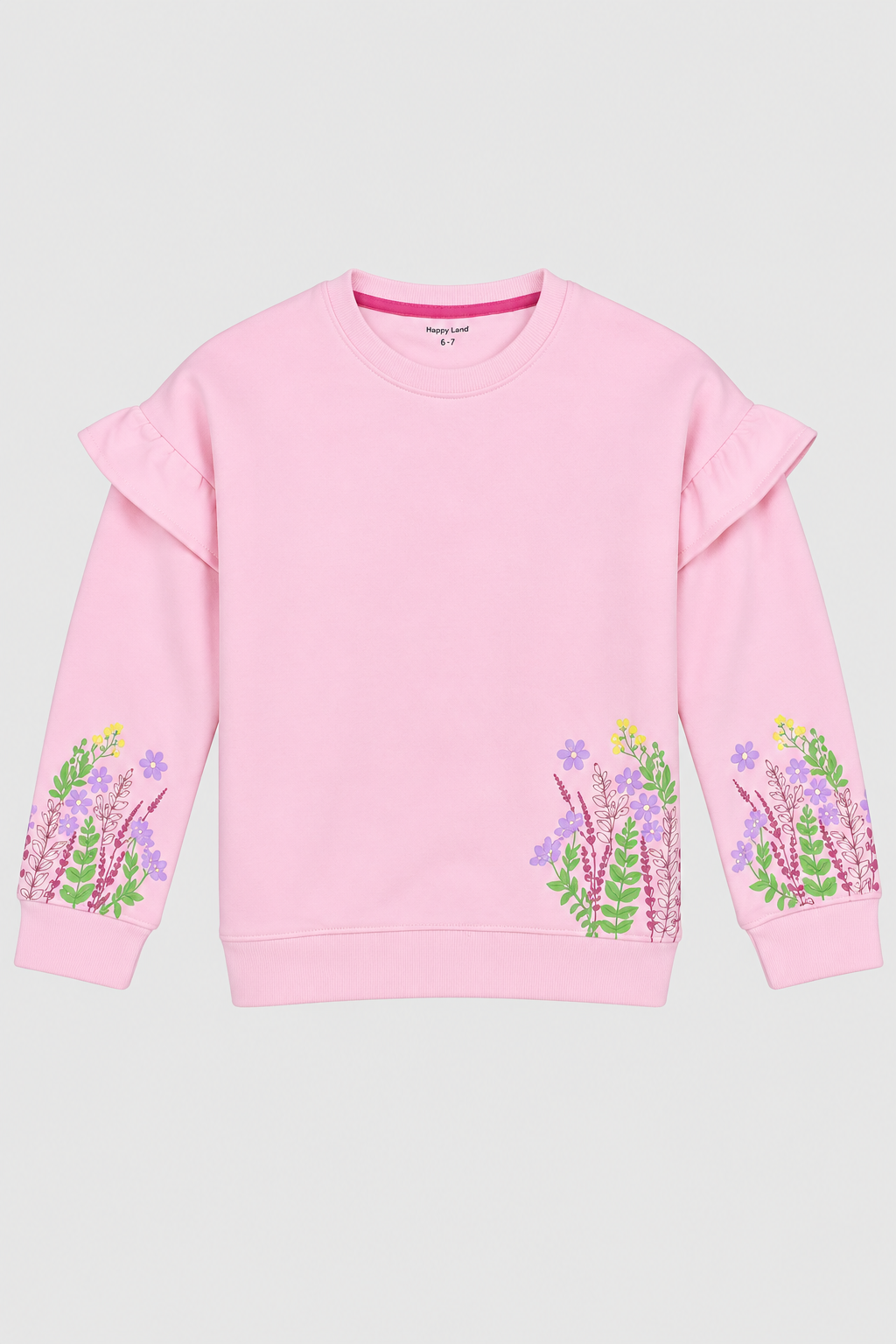Girls pink fleece sweatshirt