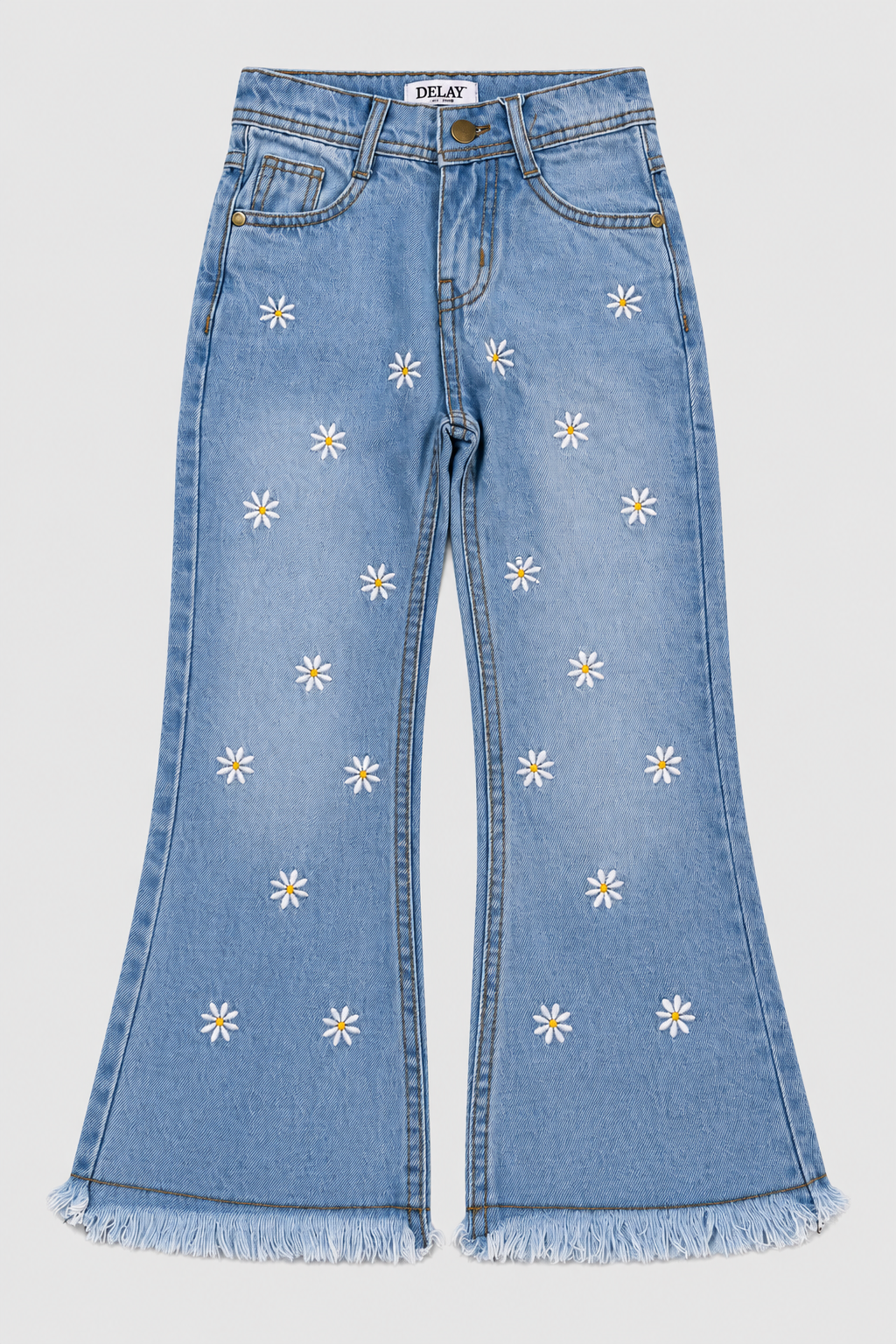 Girls embroidered denim pant 02