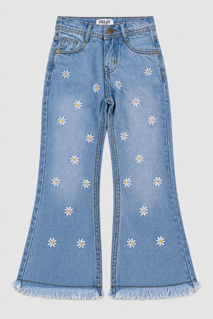 Girls embroidered denim pant 02