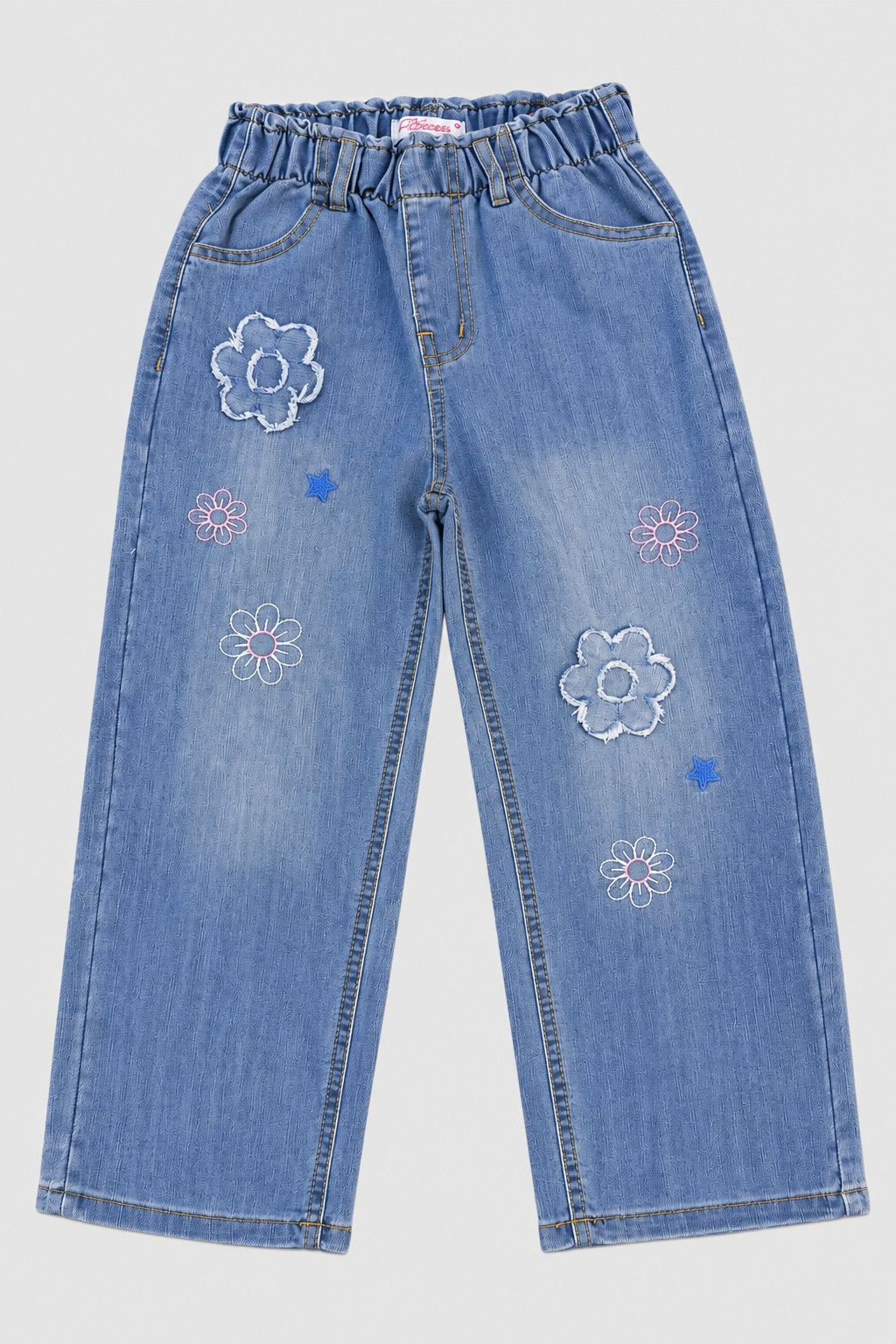 Girls embroidered denim pant 03