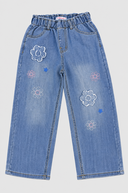 Girls embroidered denim pant 03