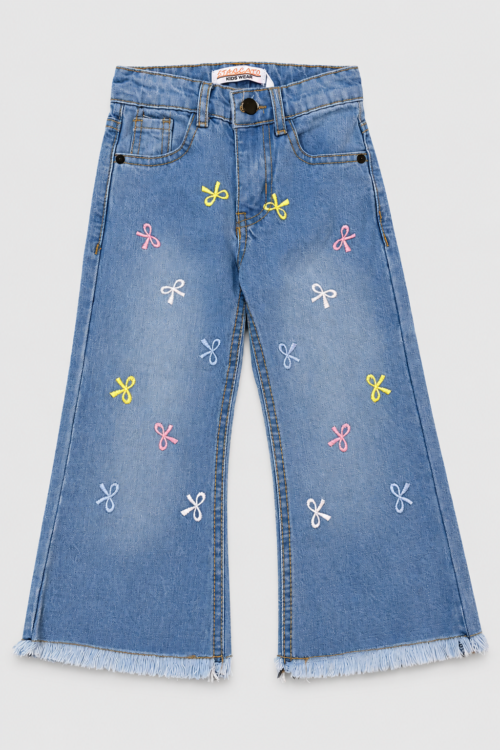 Girls embroidered denim pant 05