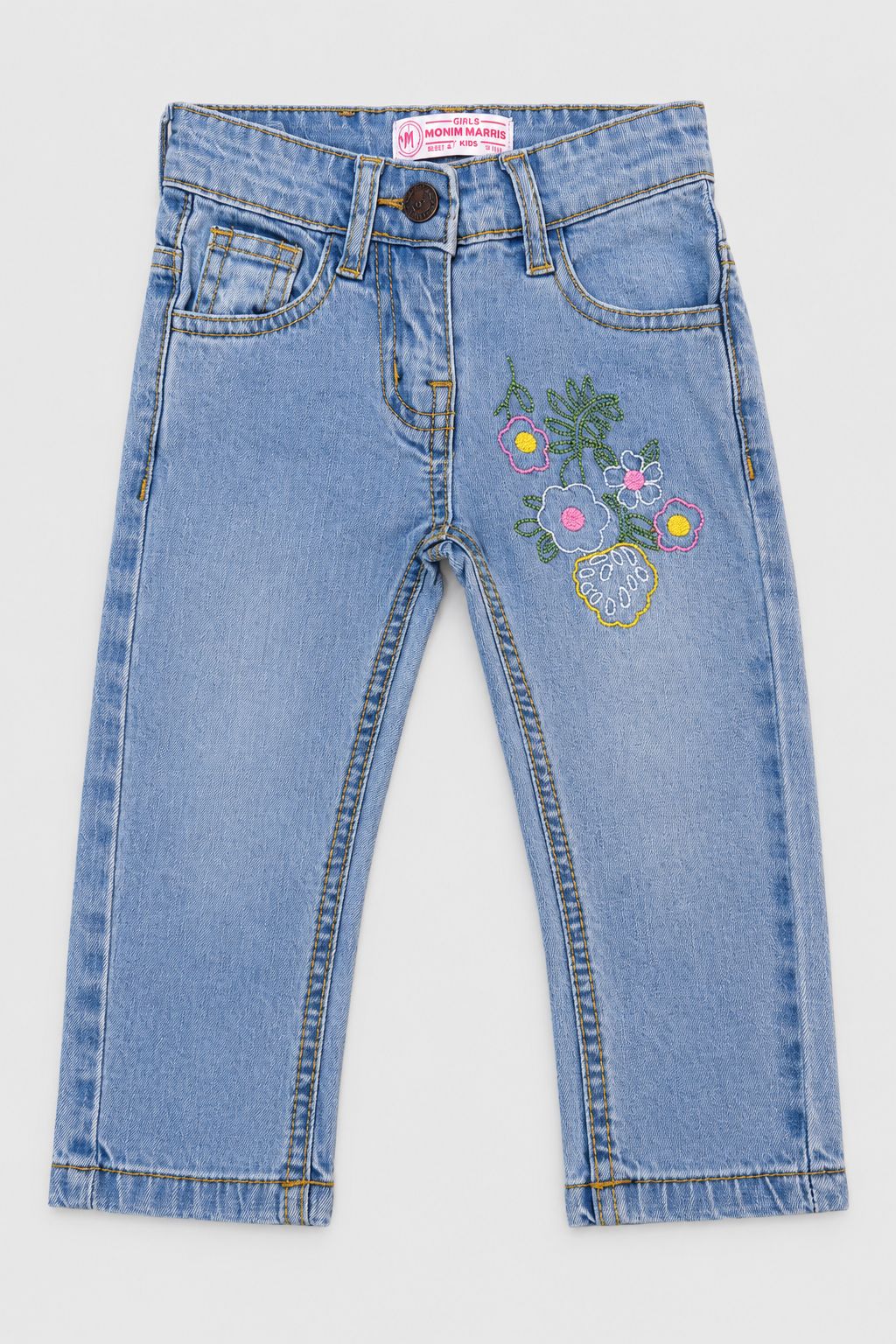 Girls embroidered denim pant 04