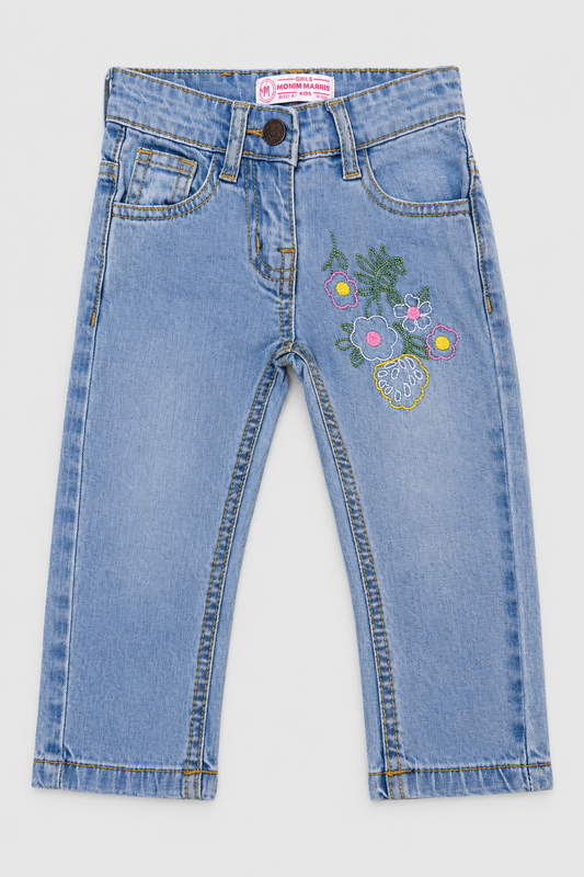 Girls embroidered denim pant 04