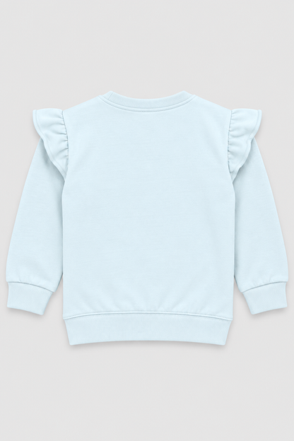 Girls fleece printed sweatshirt