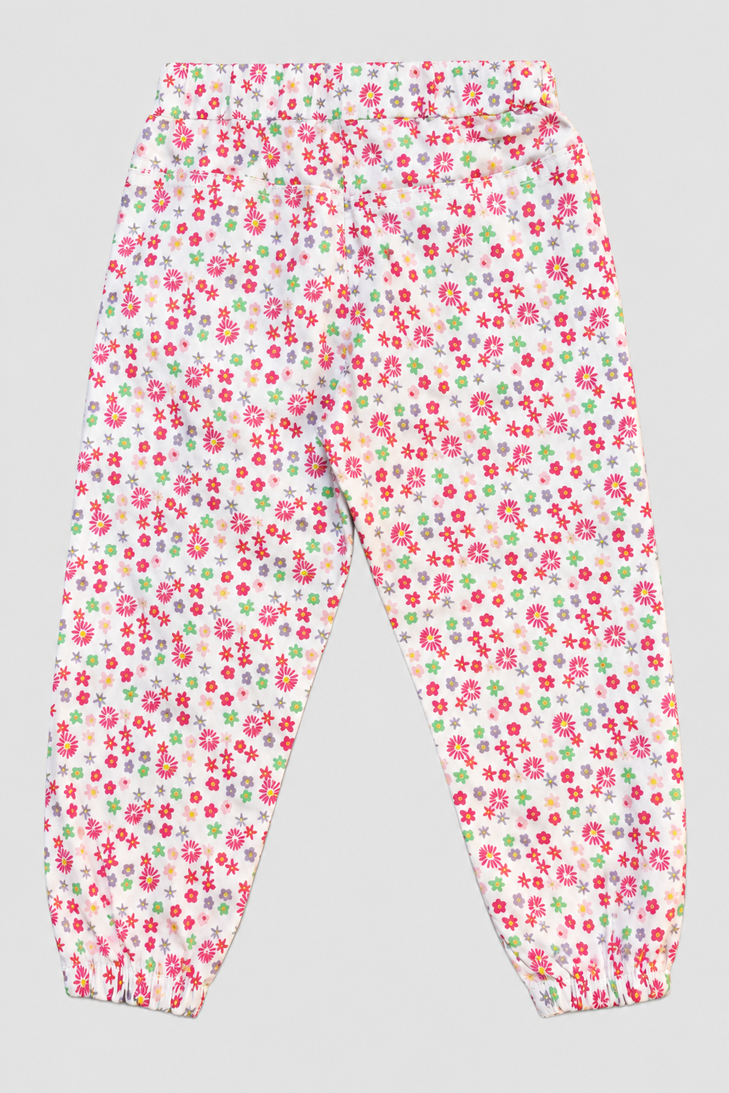 Girls Floral Ruffle Pocket Capri