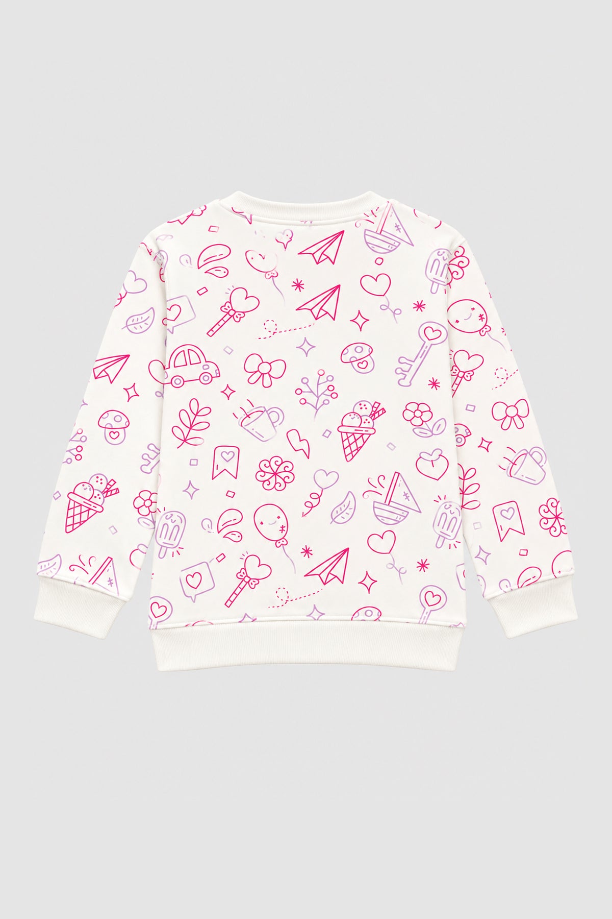 Girl pink rotary printed Sweatshirt