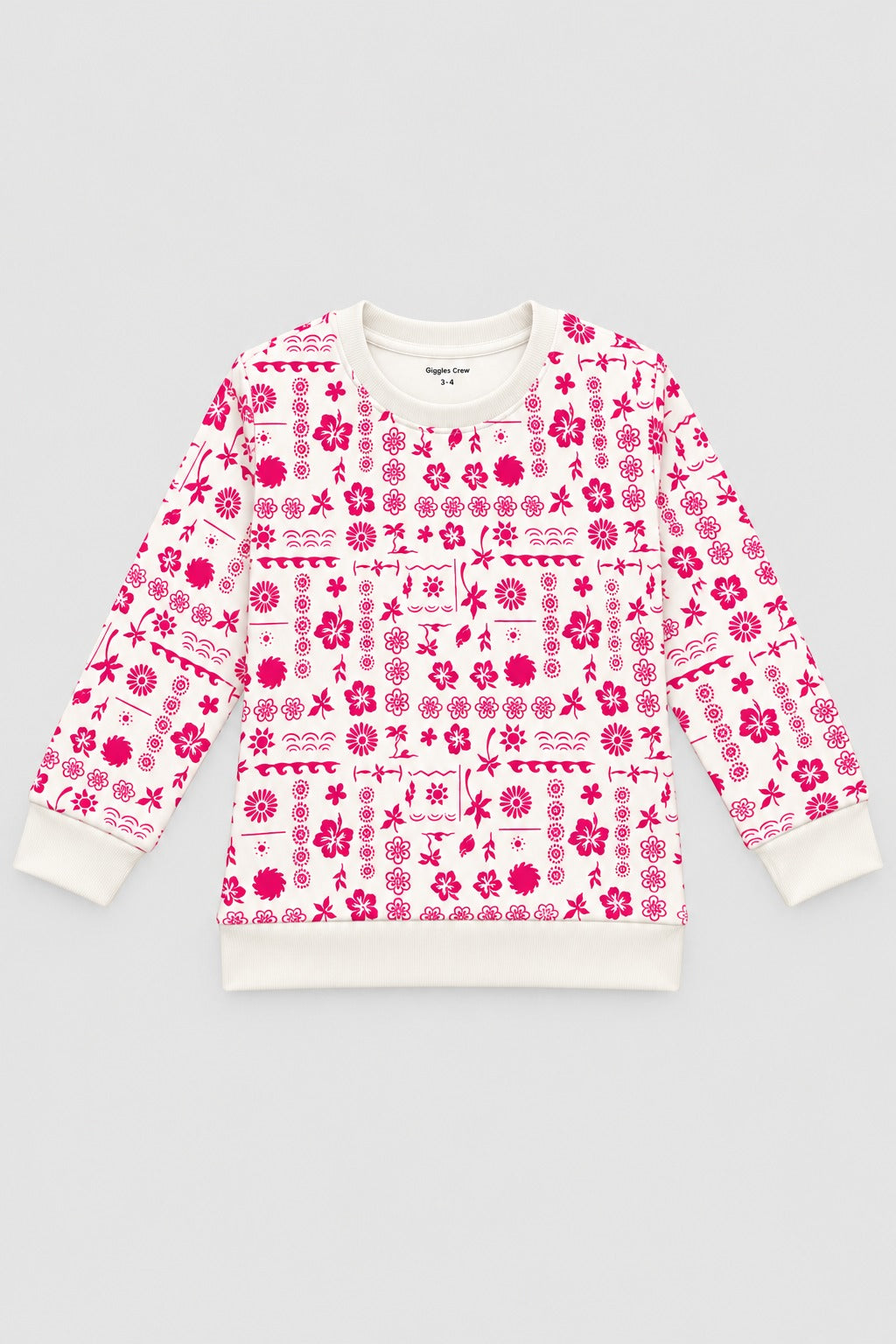 Girls white fleece coord set