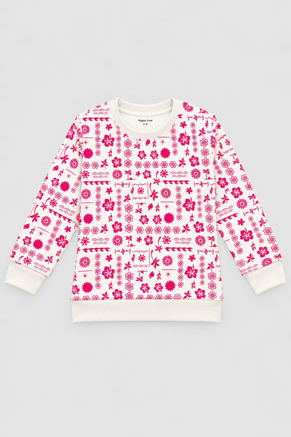 Girls white fleece coord set