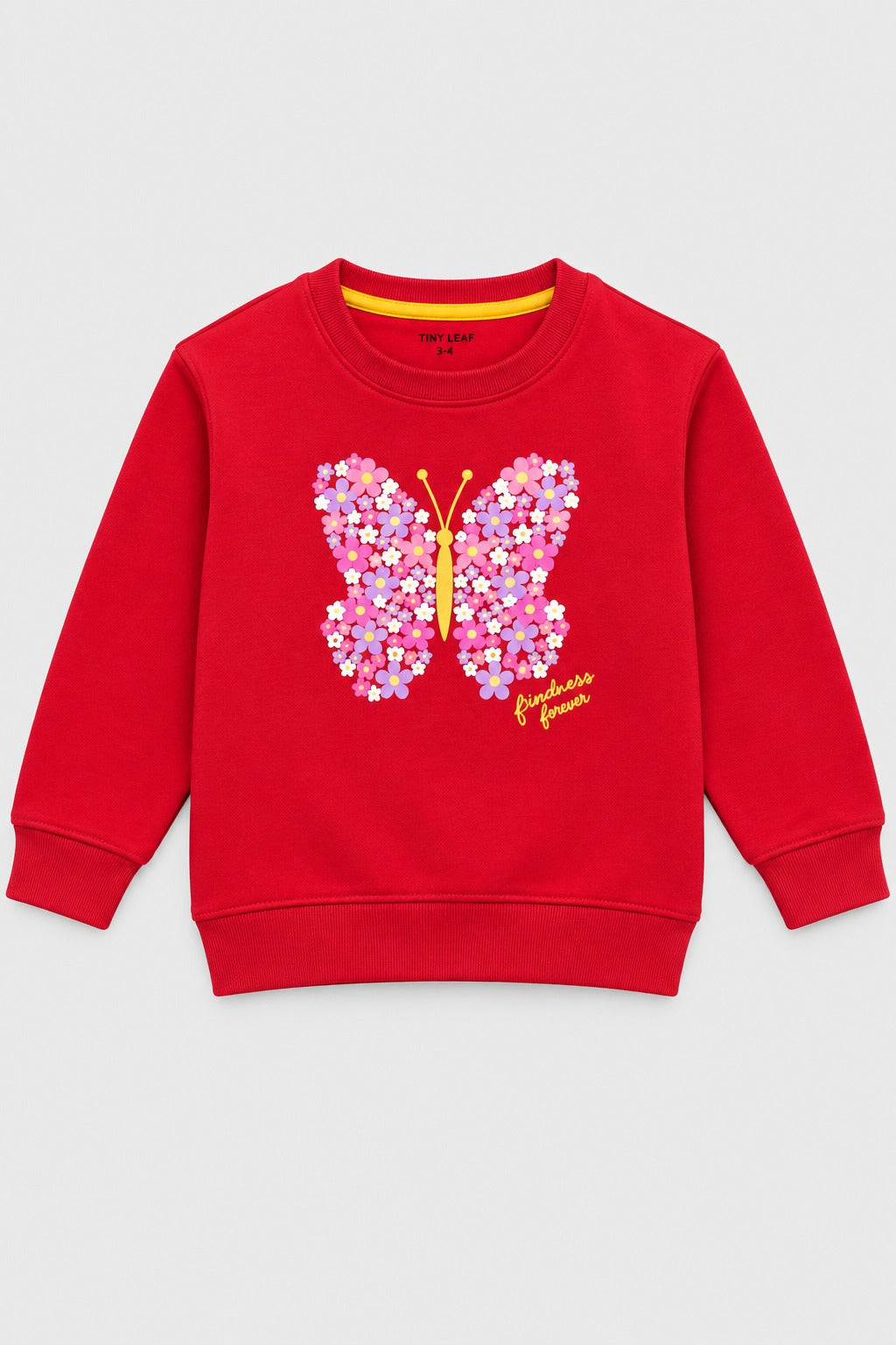 Girl red butterfly sweatshirt