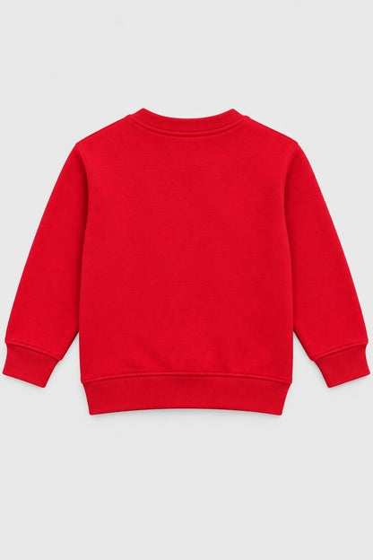 Girl red butterfly sweatshirt