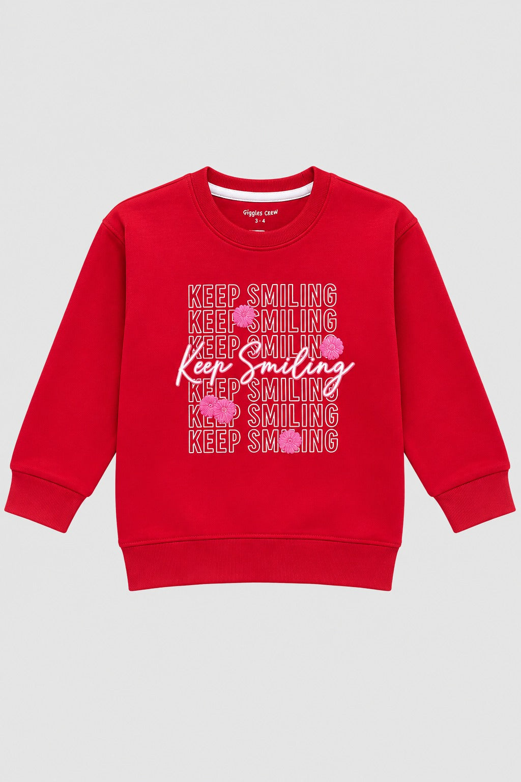 Girl red fleece sweatshirt