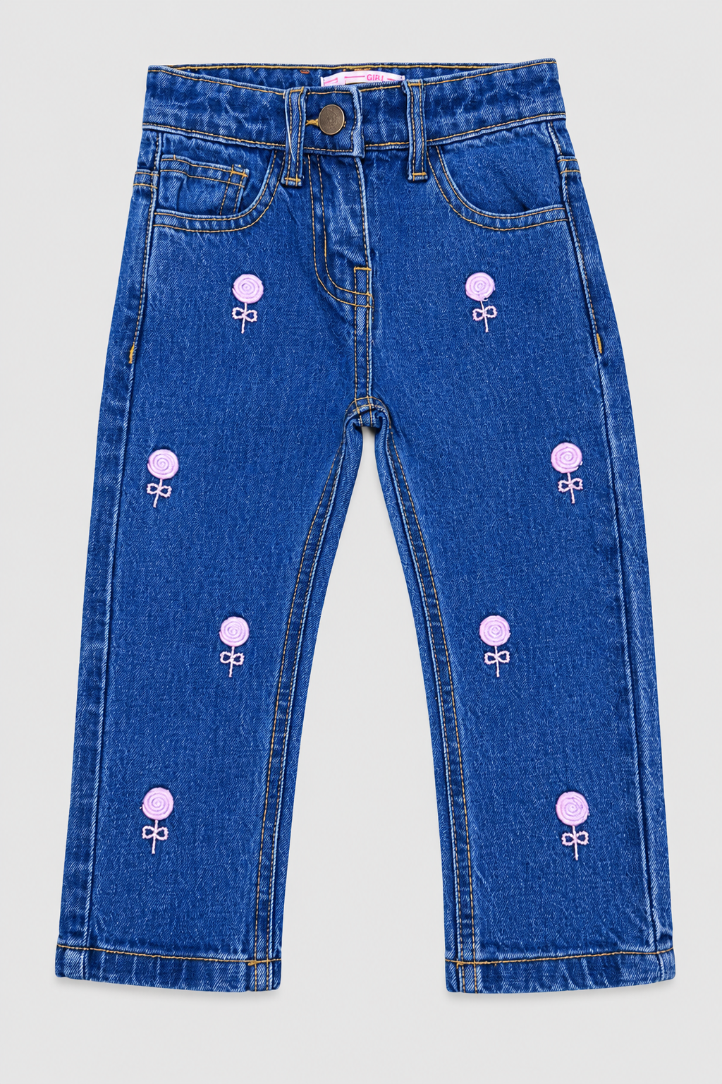 Girls embroidered denim pant 07