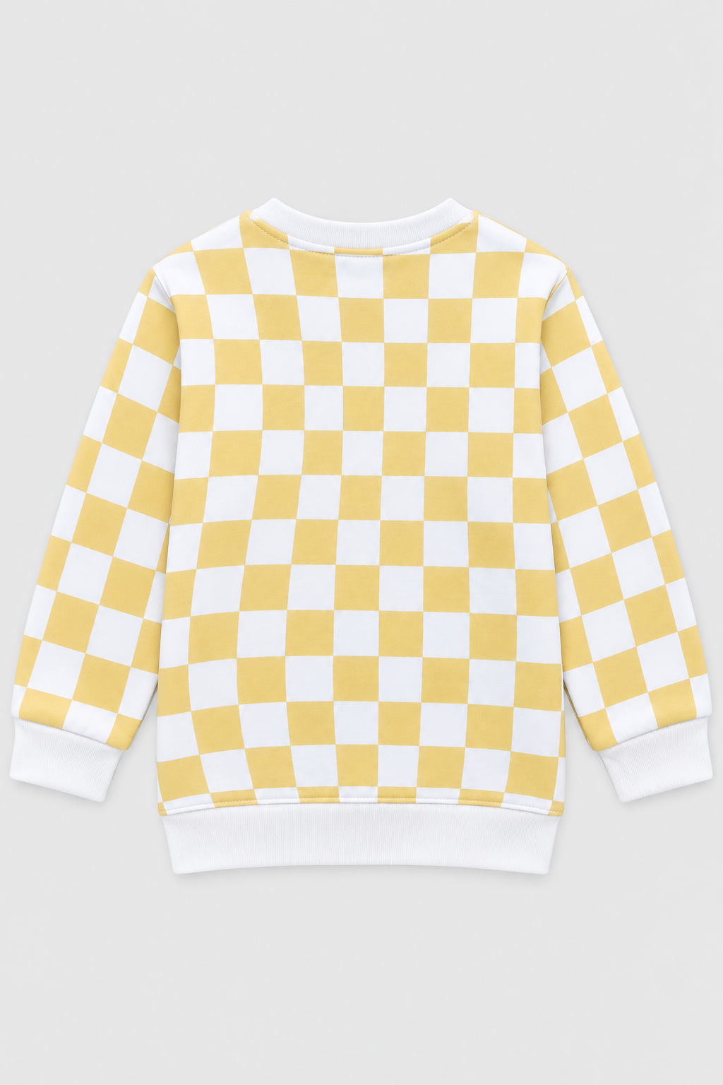 Boys Yellow Checkerboard Sweatshirt