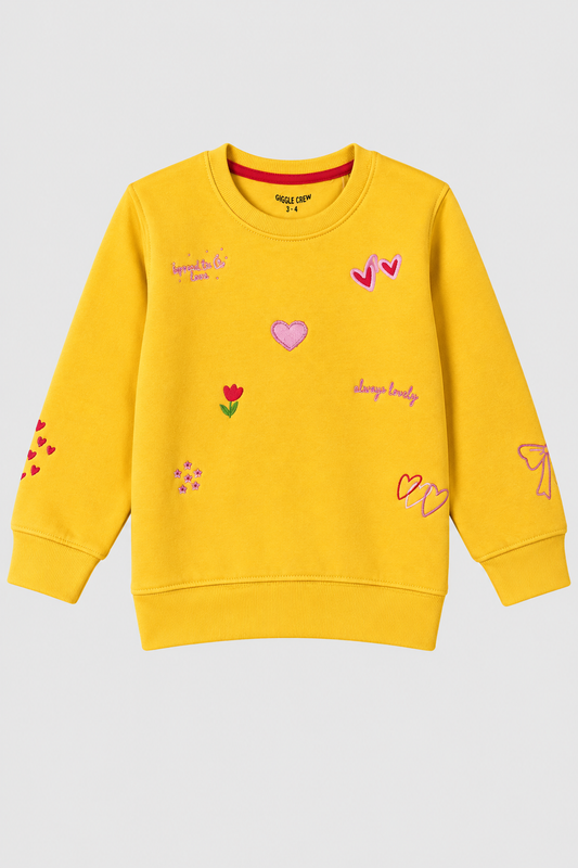 Girl mustard sweatshirt